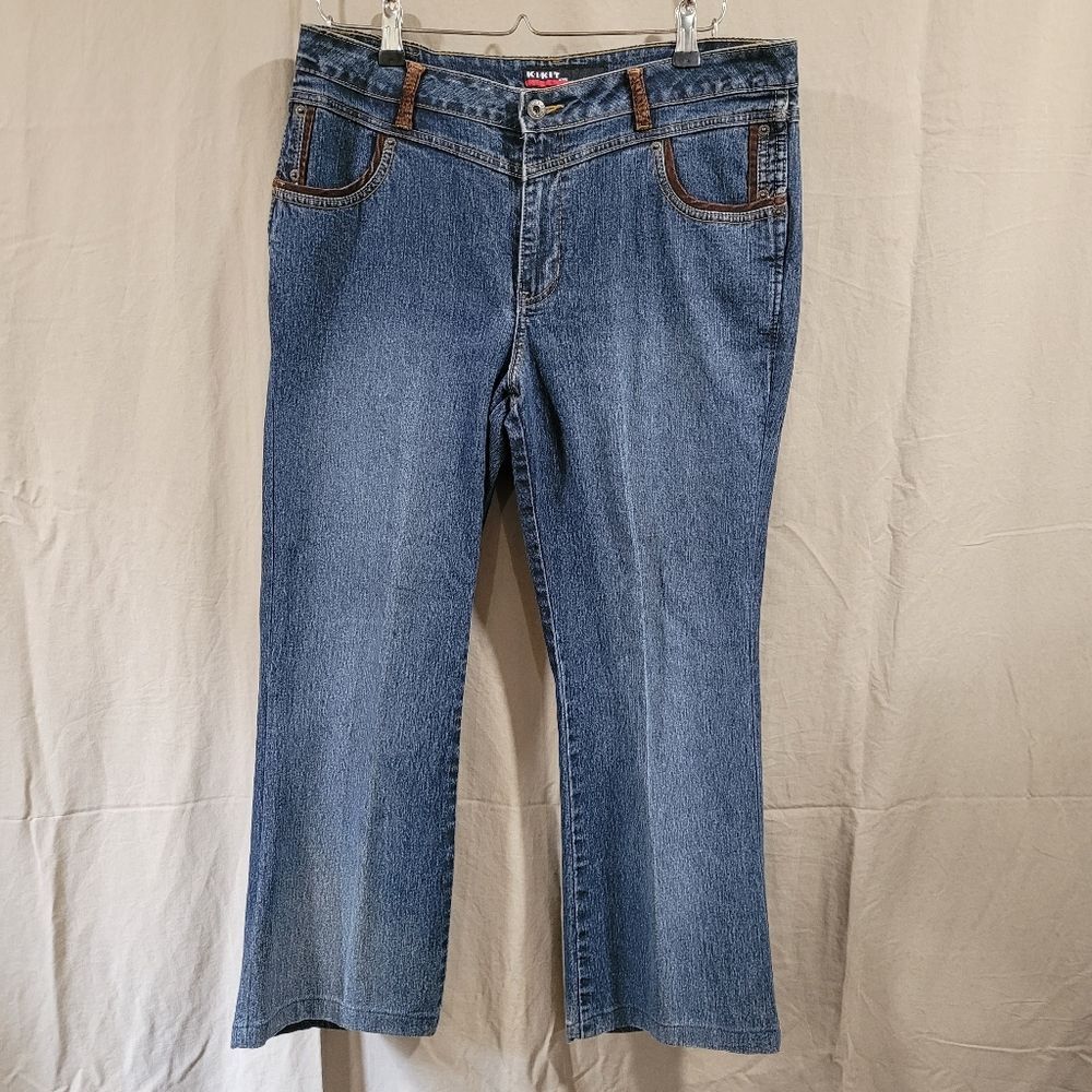 Kikit jeans Maurice sasson size 12 corduroy details blue denim jeans